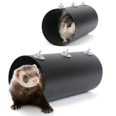 YKD chinchilla hanging tunnel closeup showing cooling fabric for comfortable play