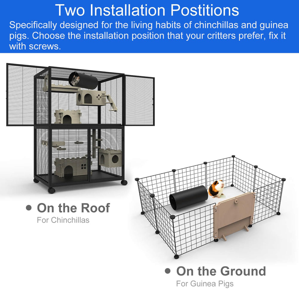 YKD chinchilla hanging tunnel aluminum interior reveals durable construction