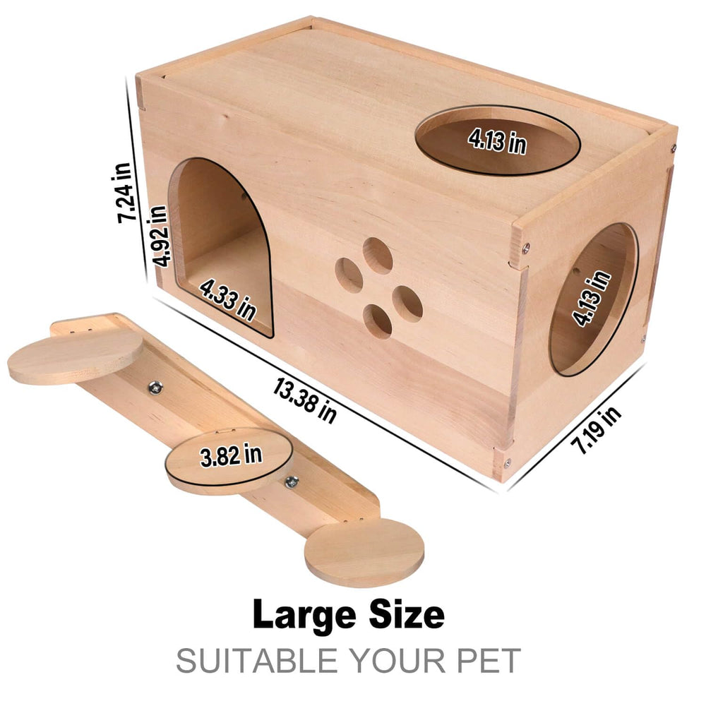 The YKD chinchilla house easy-assembly image highlights quick setup and safe materials.