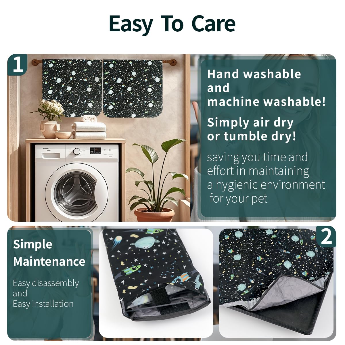 YKD critters nation shelf liner cushions and absorbs, reducing mess on elevated shelves.