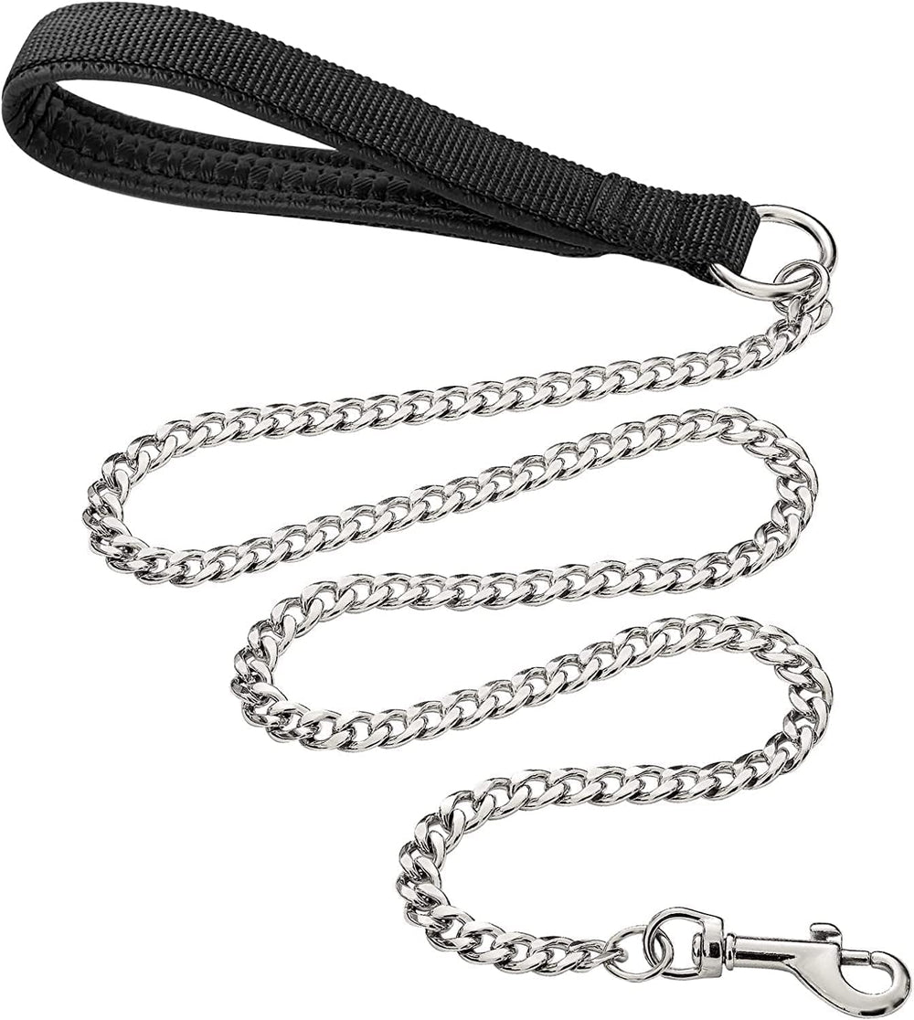 YKISIL chain heavy-duty leash 6ft 3mm for secure daily walks with comfortable grip.