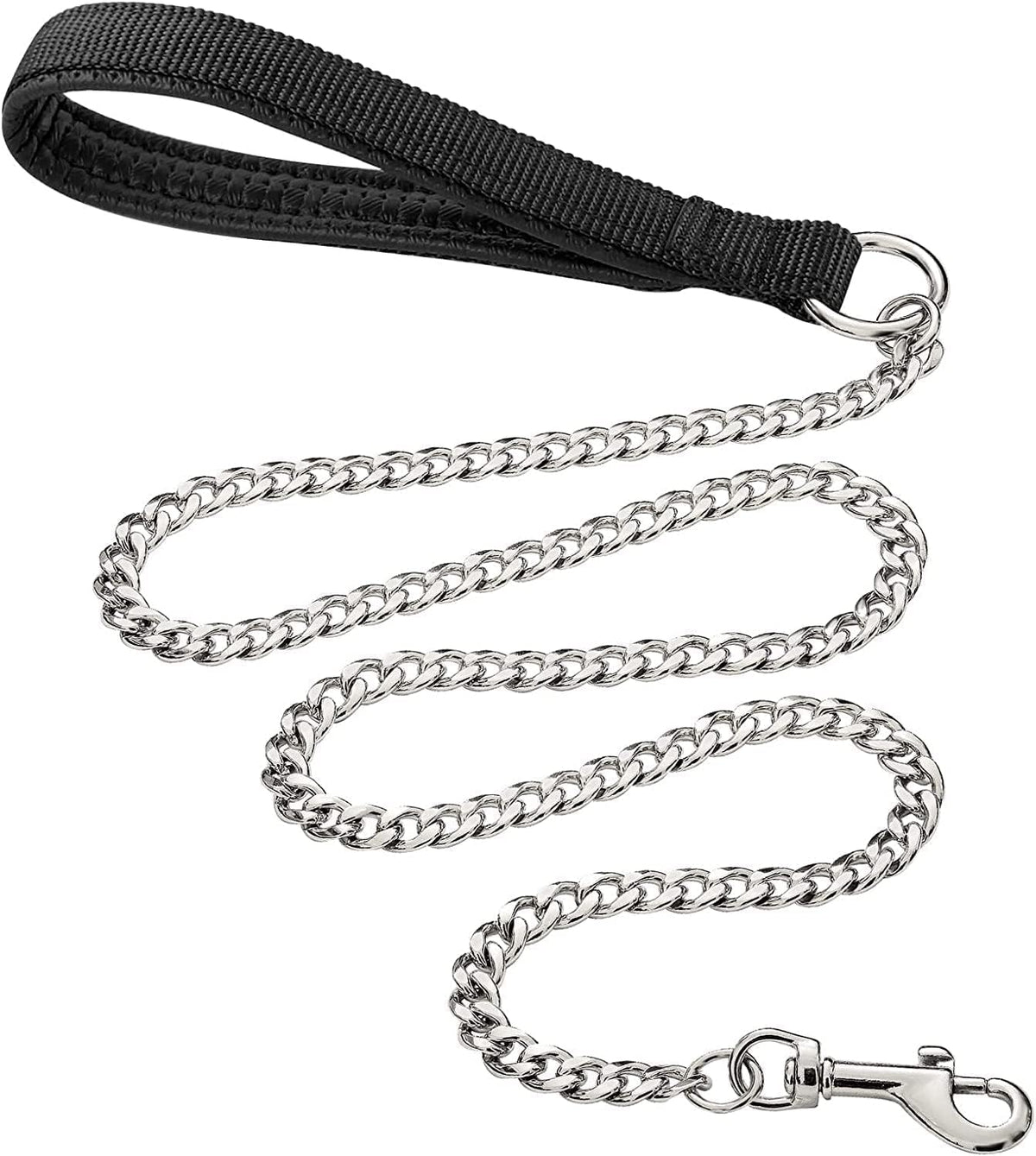 YKISIL chain heavy-duty leash 6ft 3mm for secure daily walks with comfortable grip.