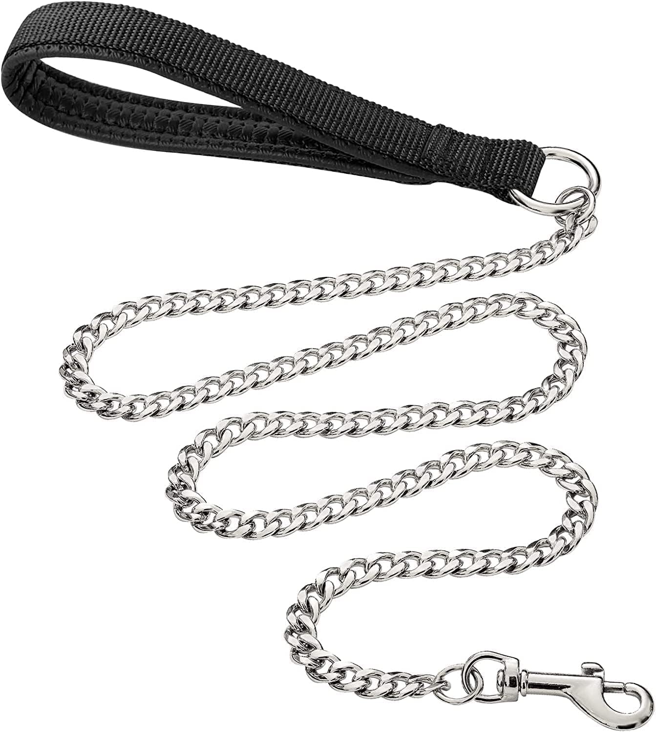 YKISIL chain heavy-duty leash outer view highlights rugged construction for confident large dog walks