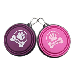Ylaptew travel dog bowl two-pack folded compact for hikes and camping