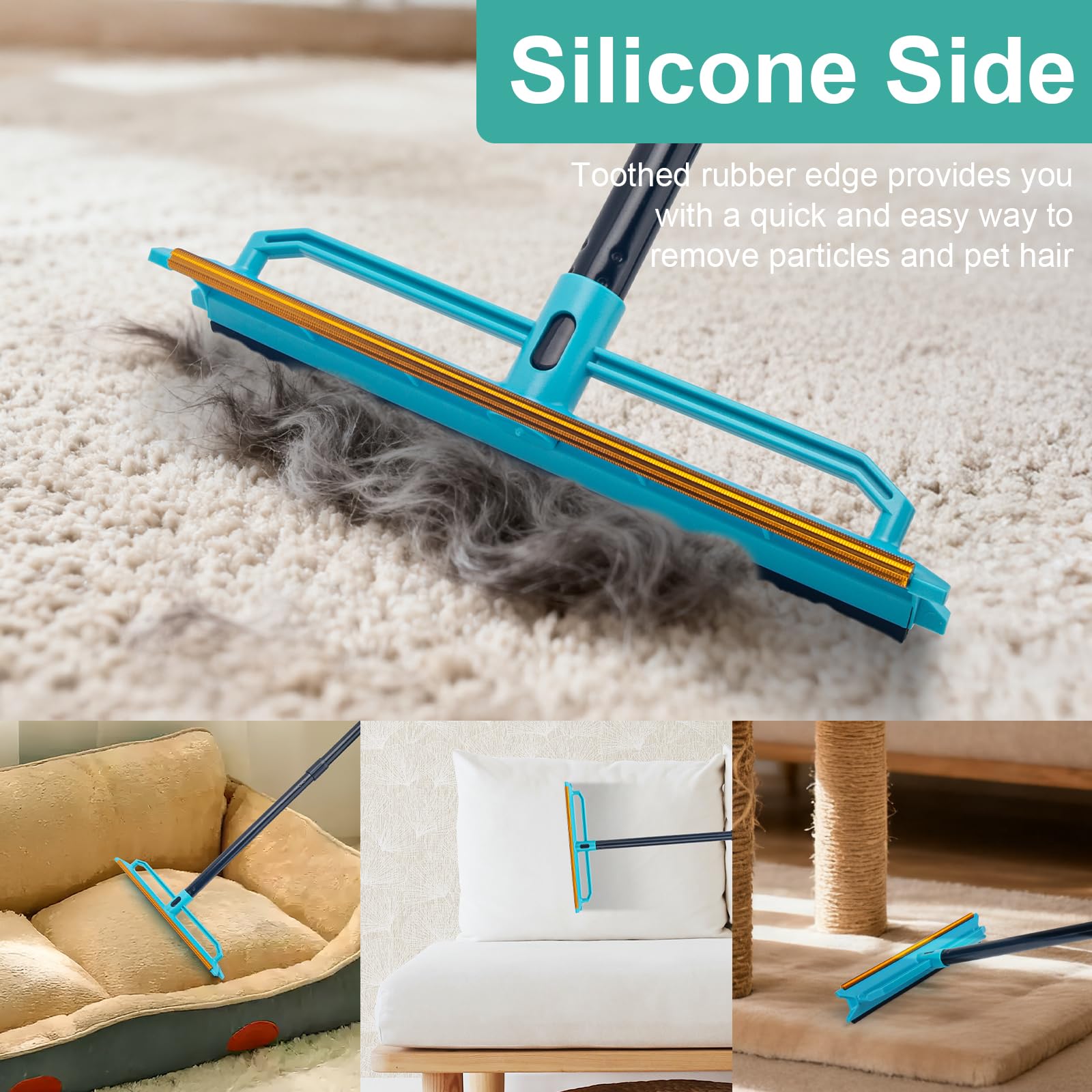 Ylebs copper bristles provide deep cleaning on rough and long-pile carpets.