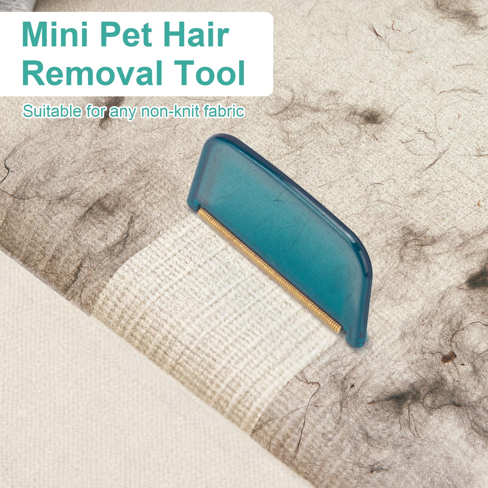 Ylebs pet hair remover on sofa shows effective cleaning for furniture.