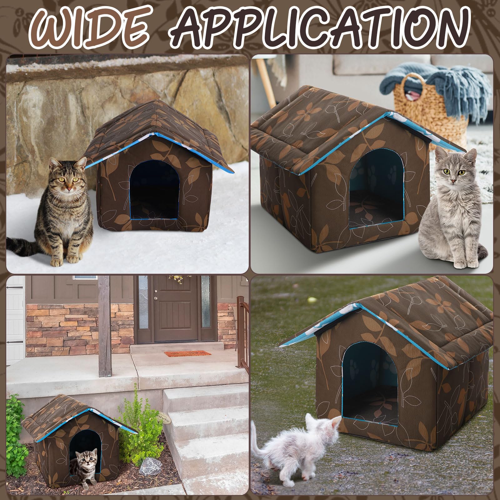 Ylinge cat house assembly disassembled for easy cleaning and storage.