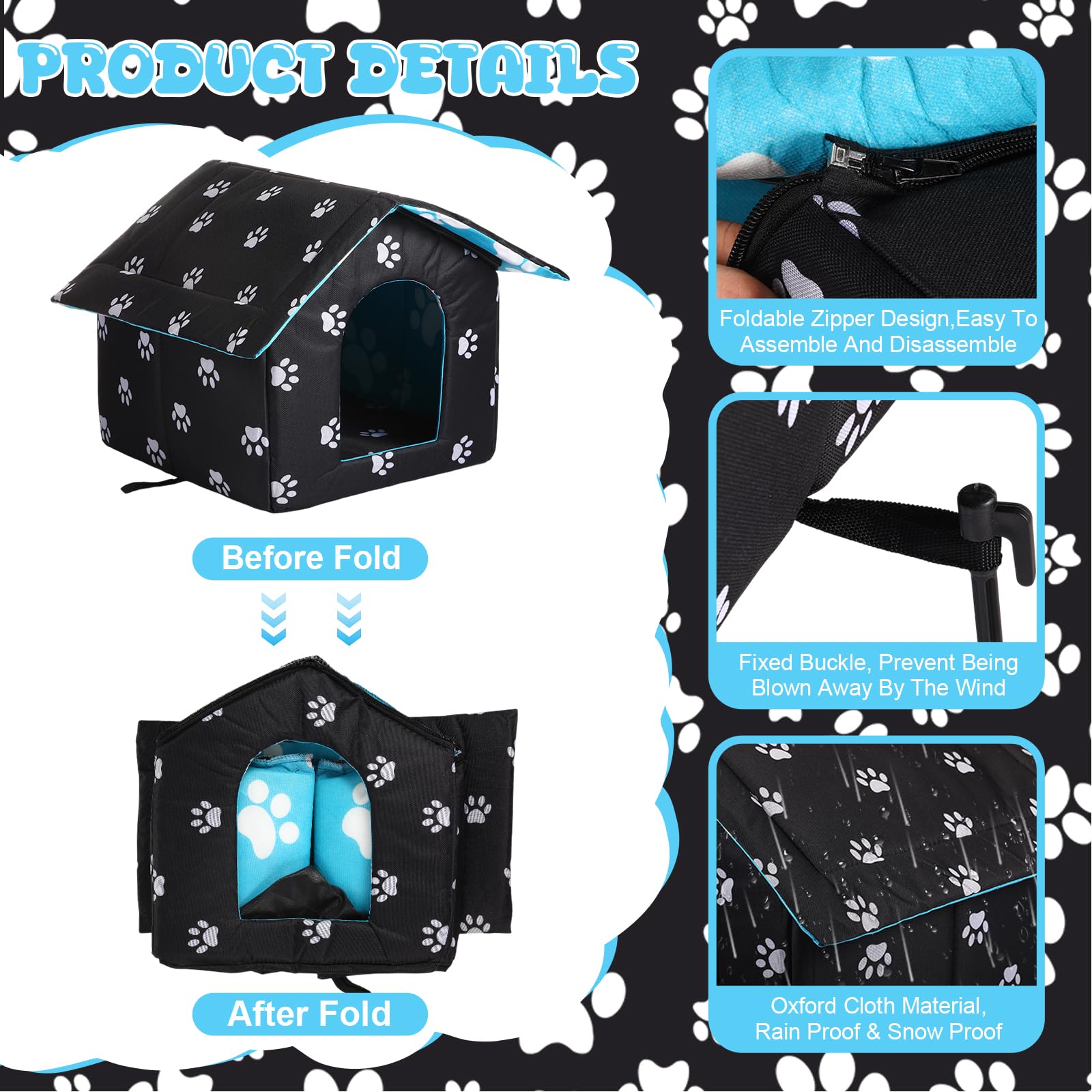 Ylinge cat house interior with plush lining for warmth.