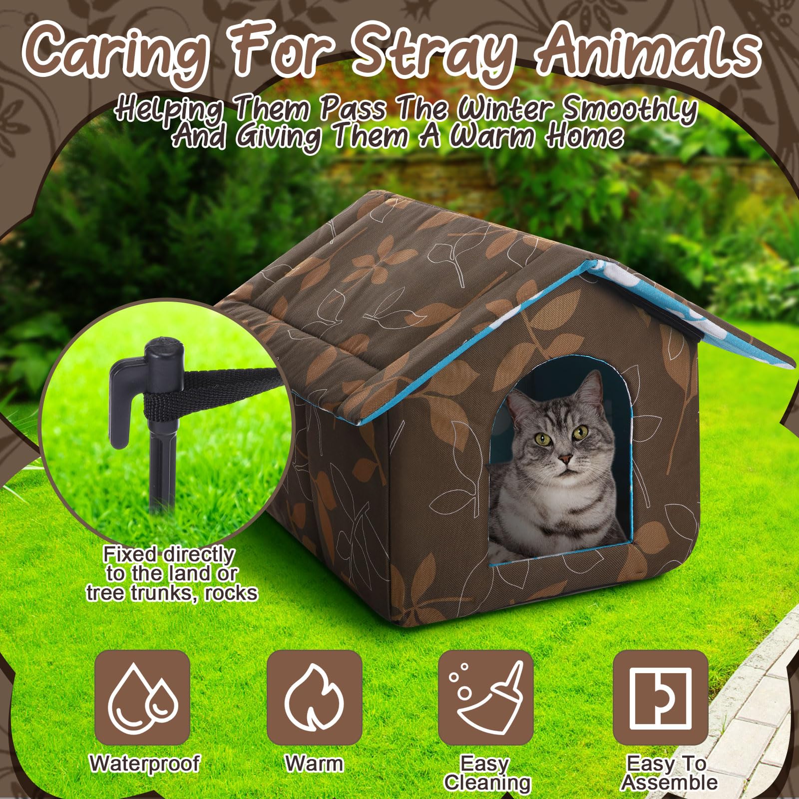 Ylinge ground nails in use ensure the shelter stays put in windy conditions.