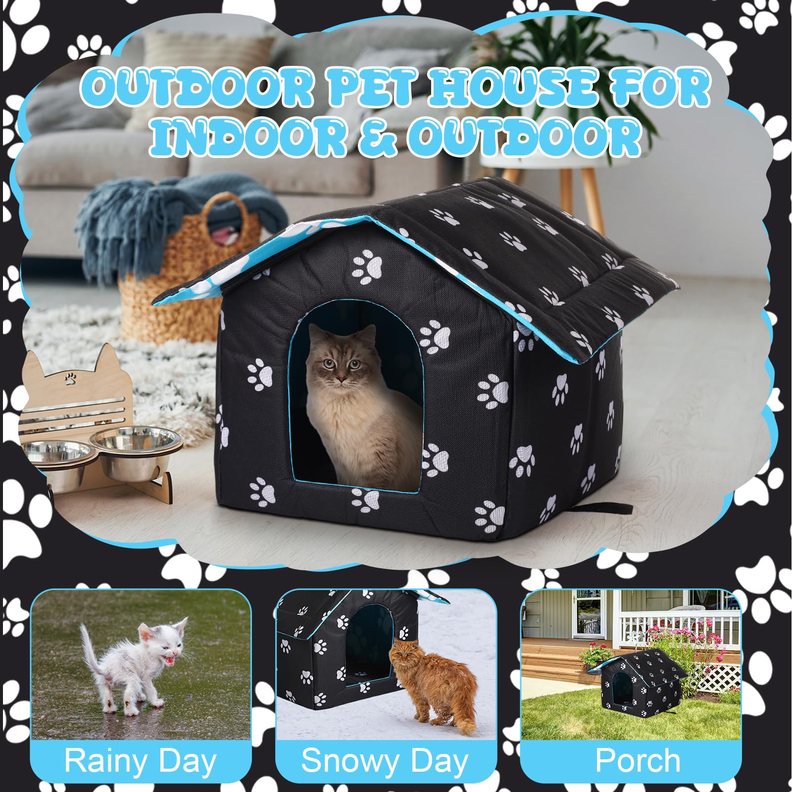 Ylinge ground nails securing outdoor pet shelter in place.