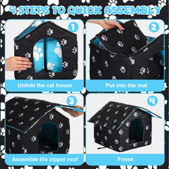 Ylinge self-heating pet bed ready for cozy naps.