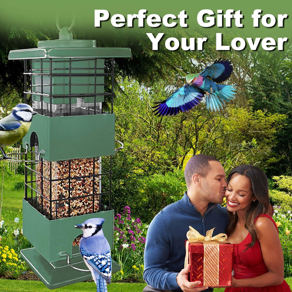 YLTIMER Bird Feeder easy-refill design supports hassle-free garden birdwatching.