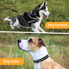 Ymapinc service dog patch shows clear font on black for visibility