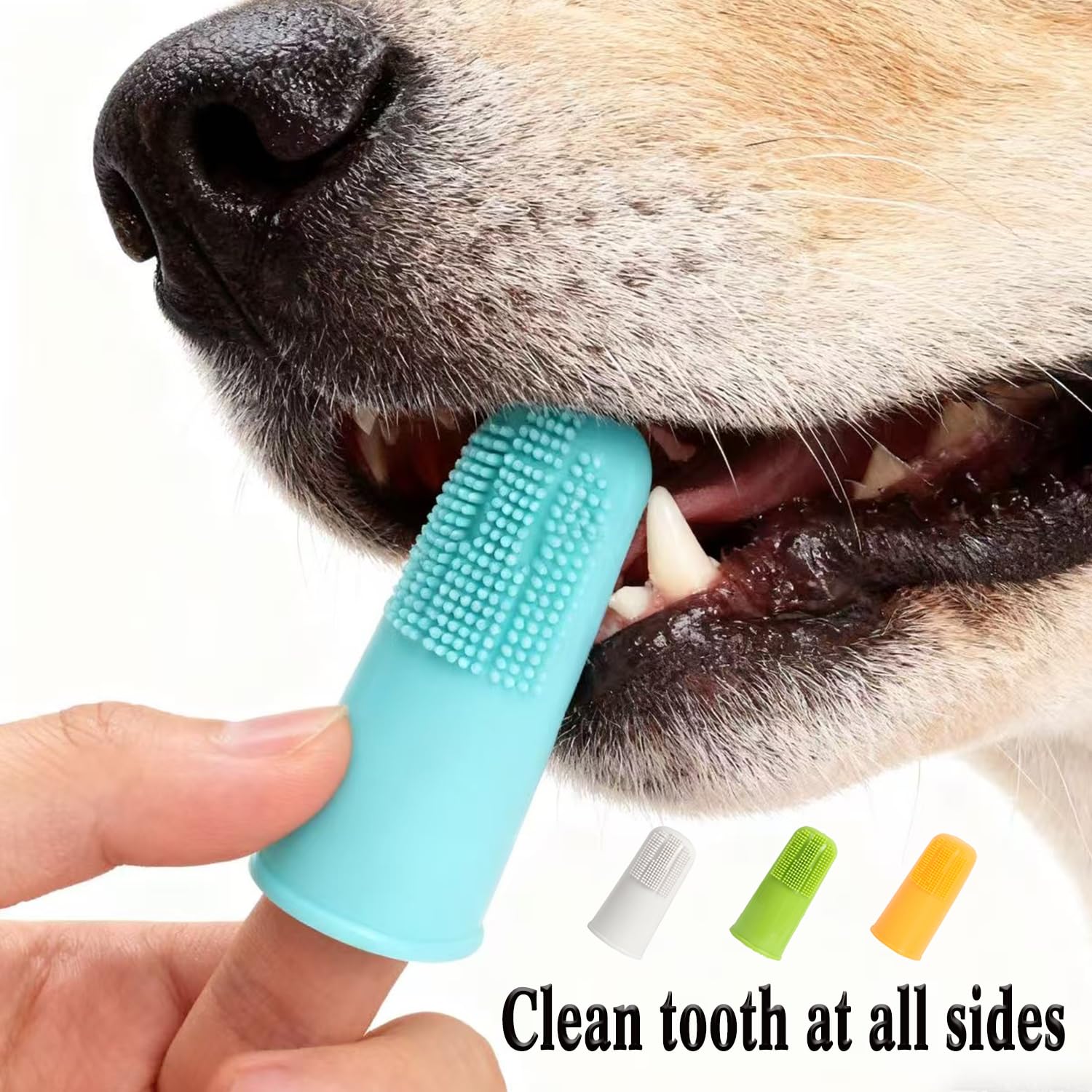 YMCCOOL pet finger toothbrush silicone offers gentle access to hard-to-reach areas