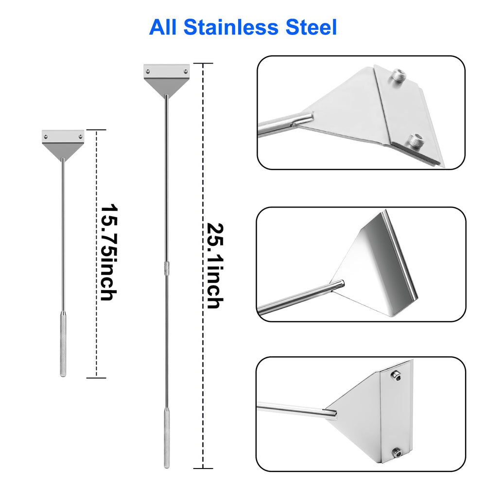Ymiueip stainless steel aquarium scraper offers rustproof durability for tanks.