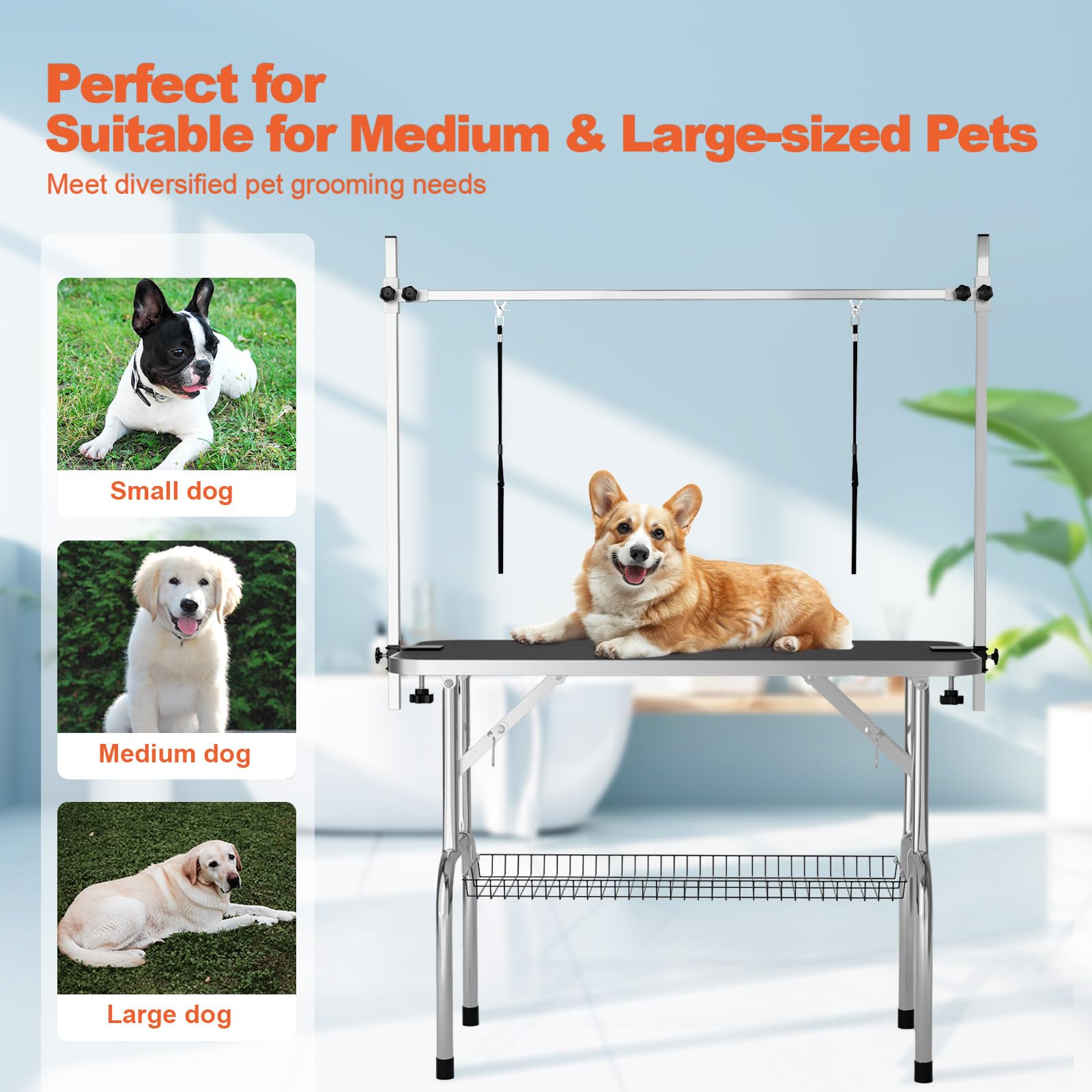 ynhunreth 46x24 table size suitable for small to large breeds