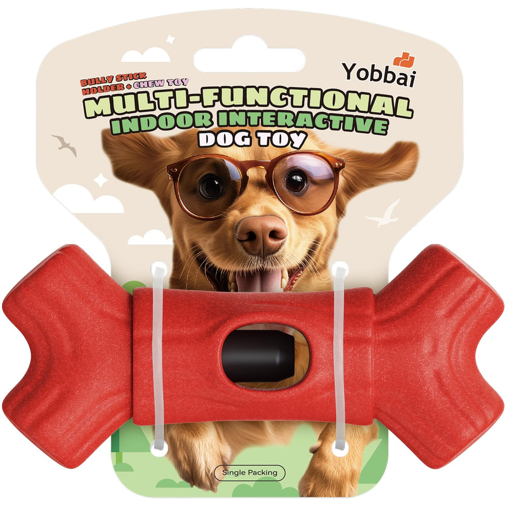 Yobbai bully stick holder anti-choking clamp secures chews safely during play