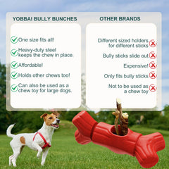 Yobbai bully stick holder heavy-duty nylon for aggressive chewers