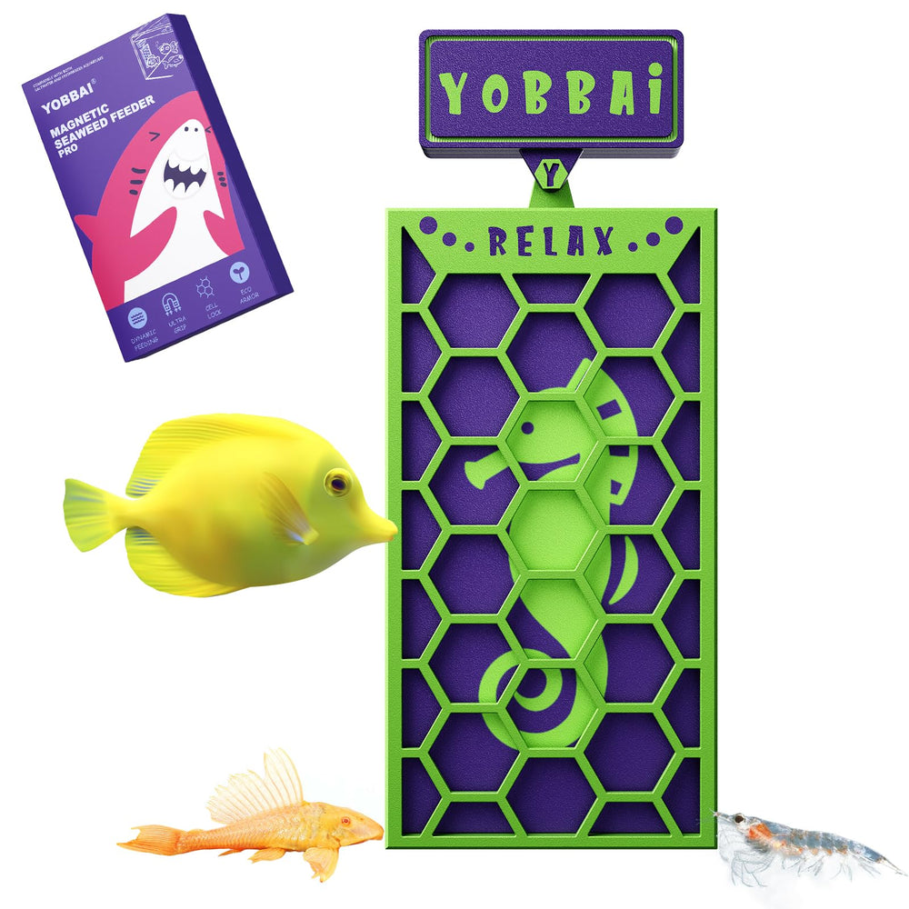 YOBBAI Magnetic Seaweed Feeder sways with tank flow for natural foraging