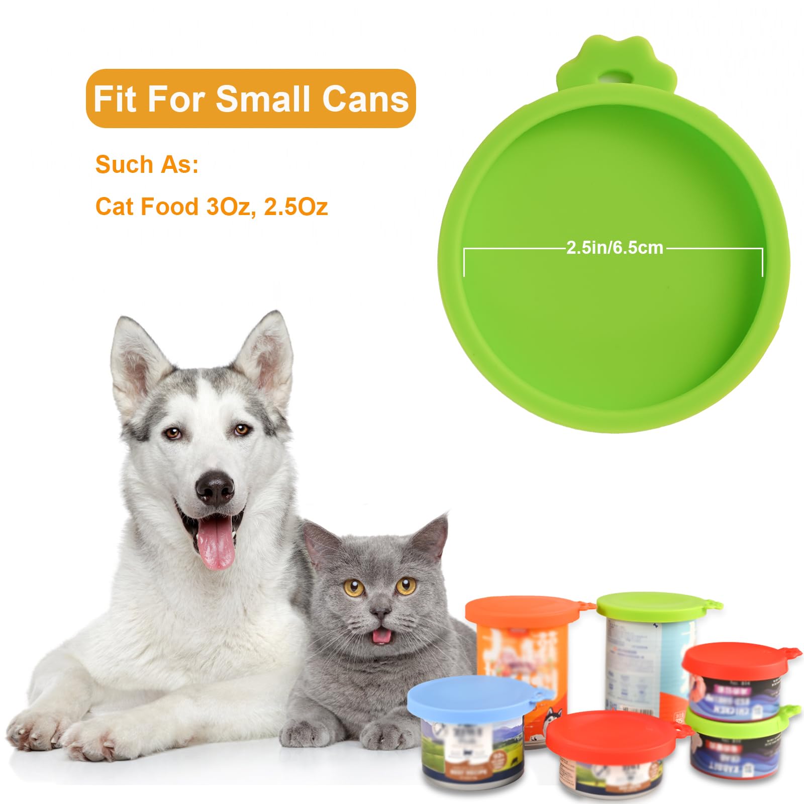 Yobbai silicone lids withstand heat and reuse on cat food cans