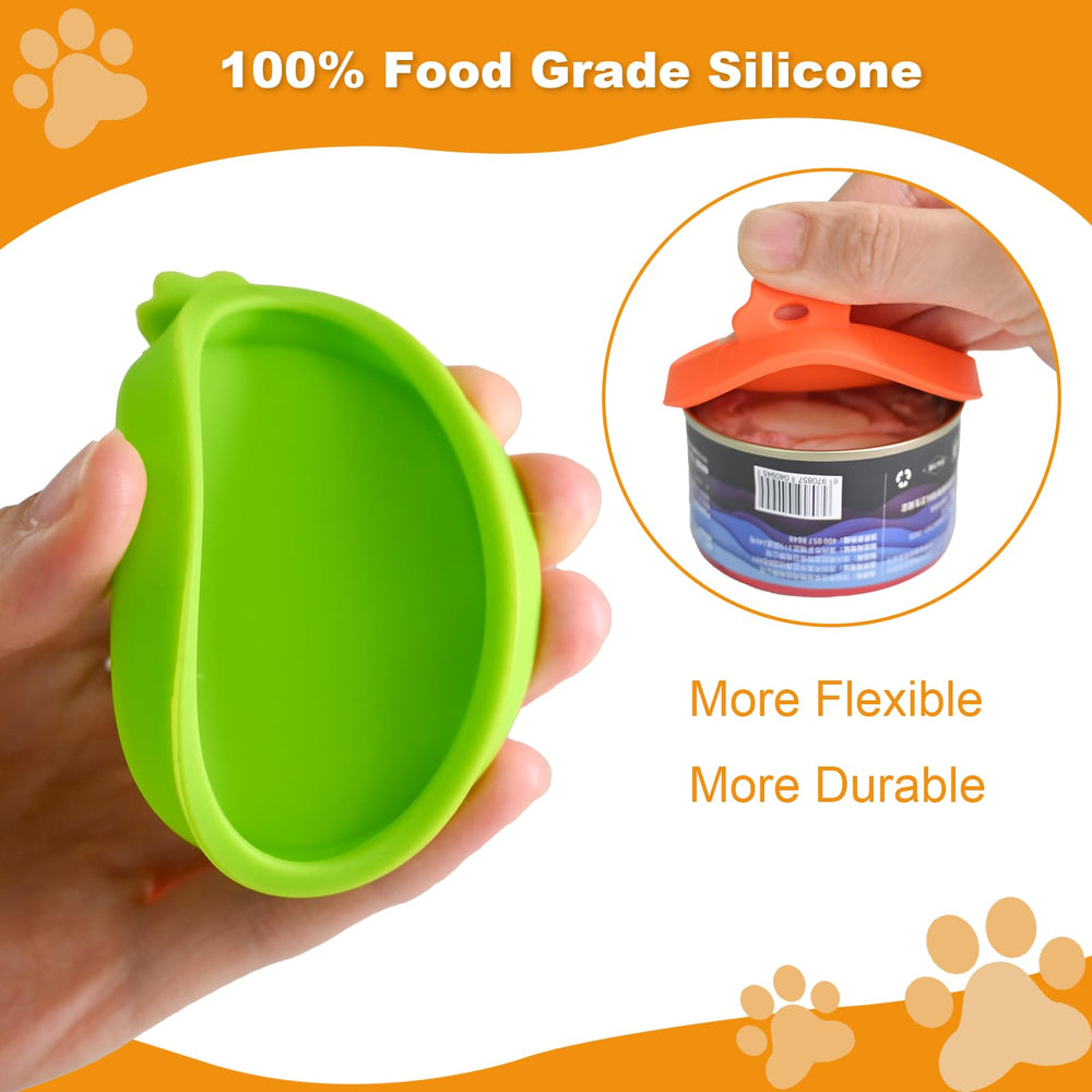 Yobbai silicone small can lid on a 3oz can with easy-grip handle for quick use