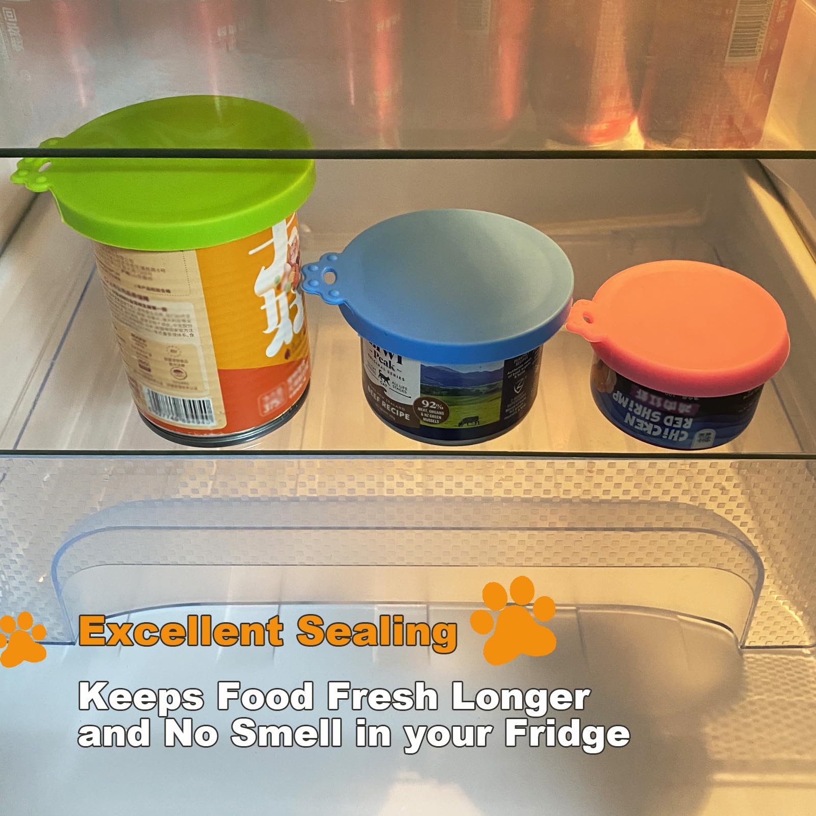 Yobbai silicone small can lid on a 5oz Oui yogurt jar for tidy storage