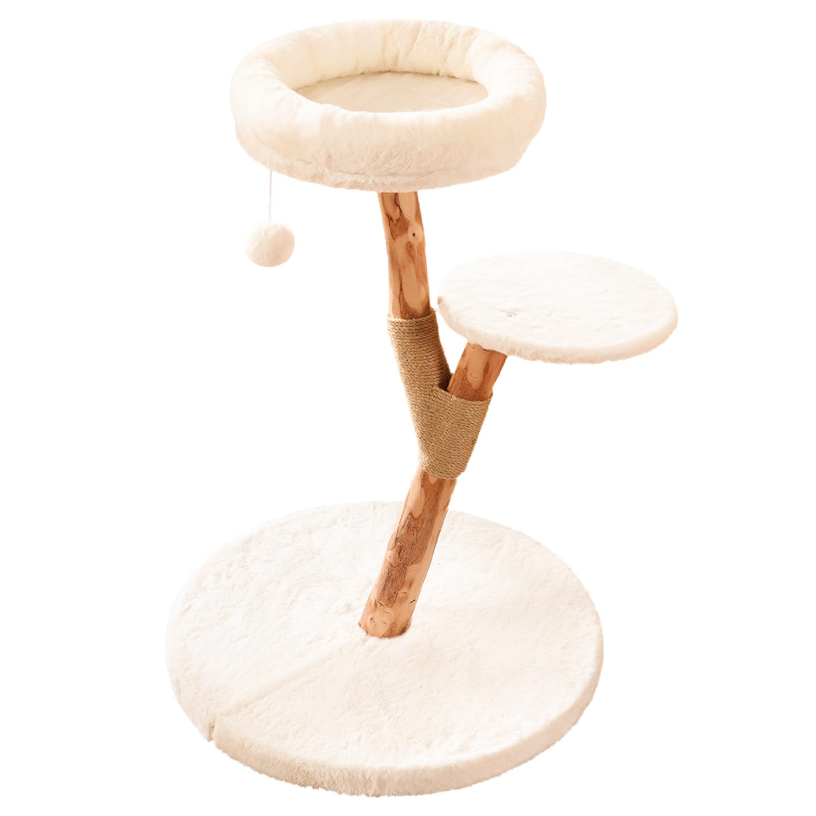 YOCAN cat-tree-tower base offers a stable footprint ideal for apartments