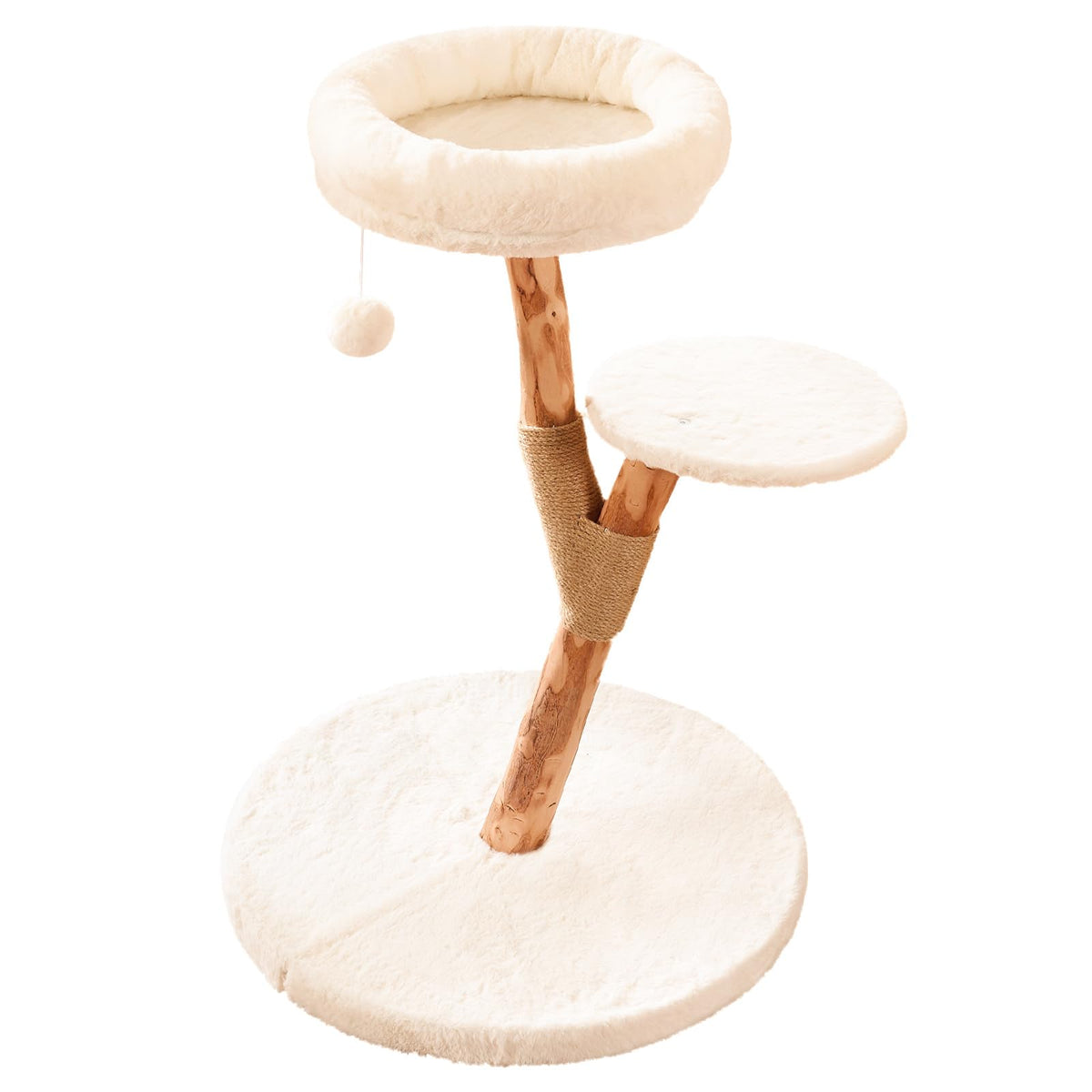 YOCAN cat-tree-tower base offers a stable footprint ideal for apartments