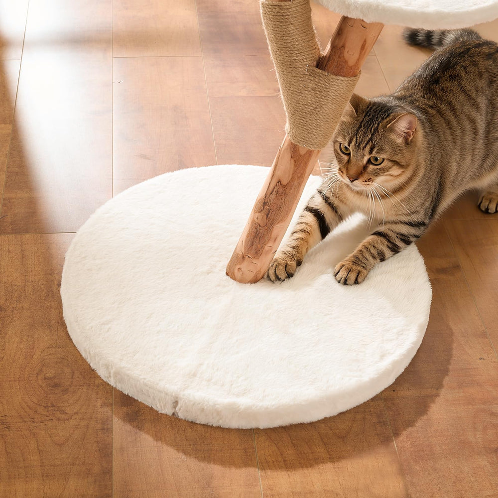 YOCAN cat-tree-tower stable round base keeps the tower steady during play