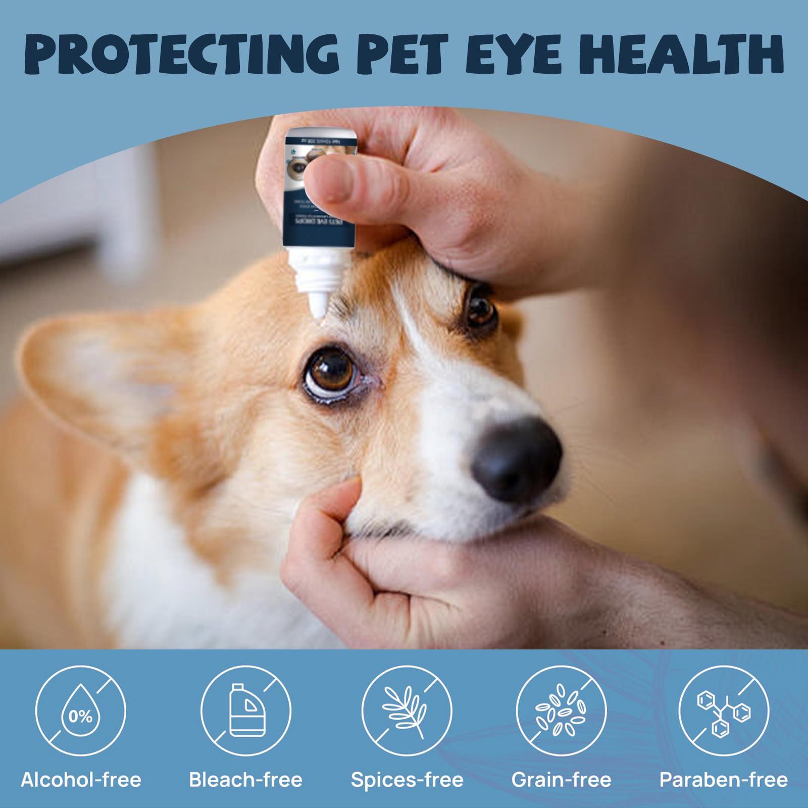 Yocisku Cataract Drops natural, vet-approved formula label highlights gentleness