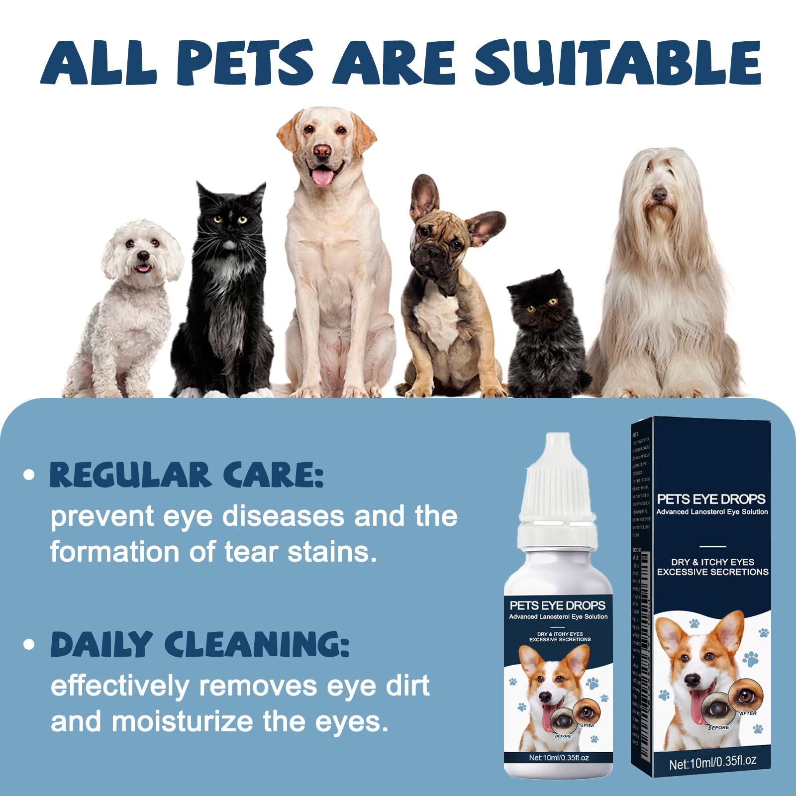 Yocisku Cataract Drops promote pet eye comfort during routine
