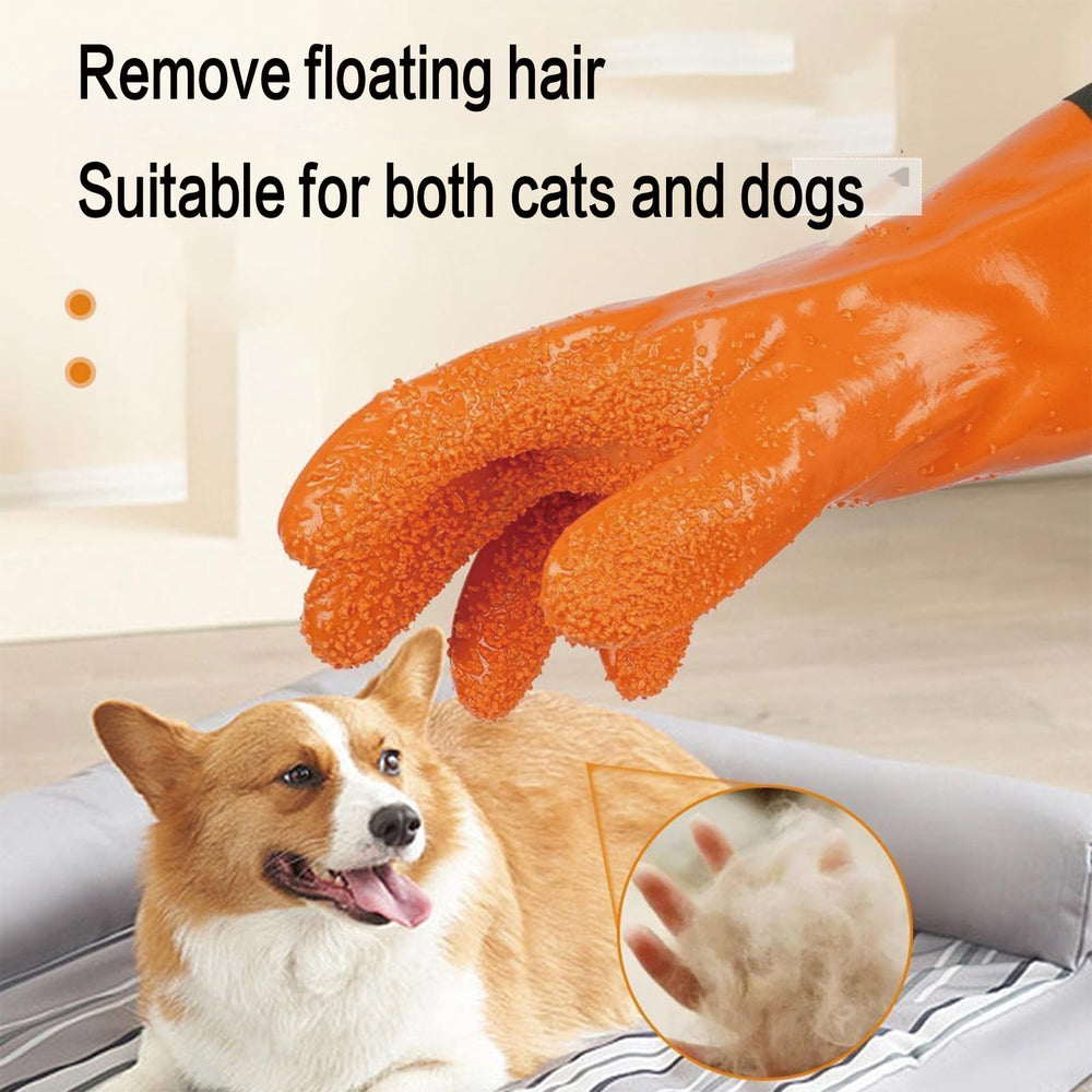 YOFANG durable rubber gloves resist wear during brushing and grooming tasks.