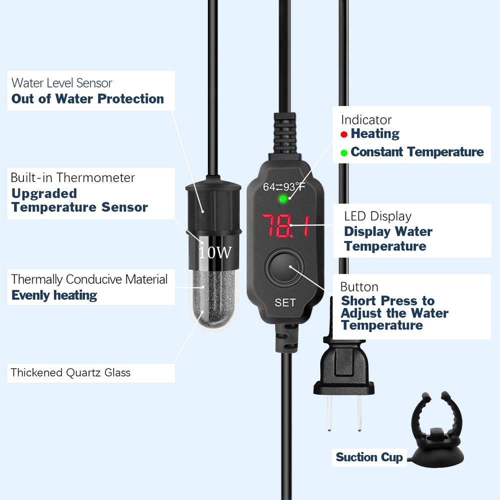 YOFOTHS external controller panel enables convenient hands-free temperature adjustments.