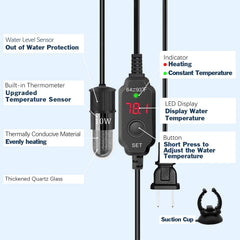 YOFOTHS external controller panel enables convenient hands-free temperature adjustments.