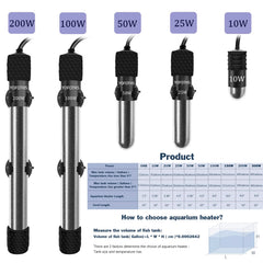 YOFOTHS compact mini heater in small-tank setup demonstrates space-saving design.