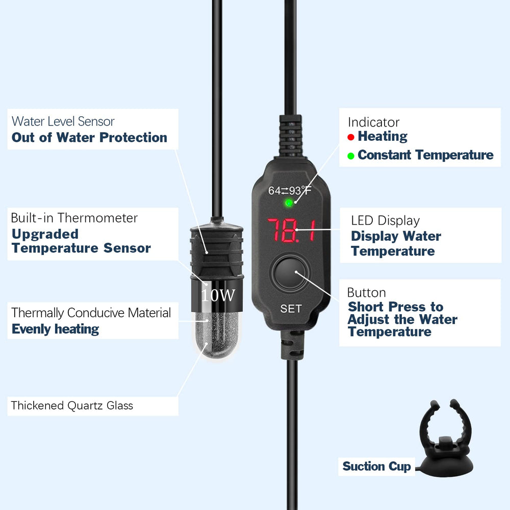 YOFOTHS external controller and long cord enables hands-free temperature adjustment.