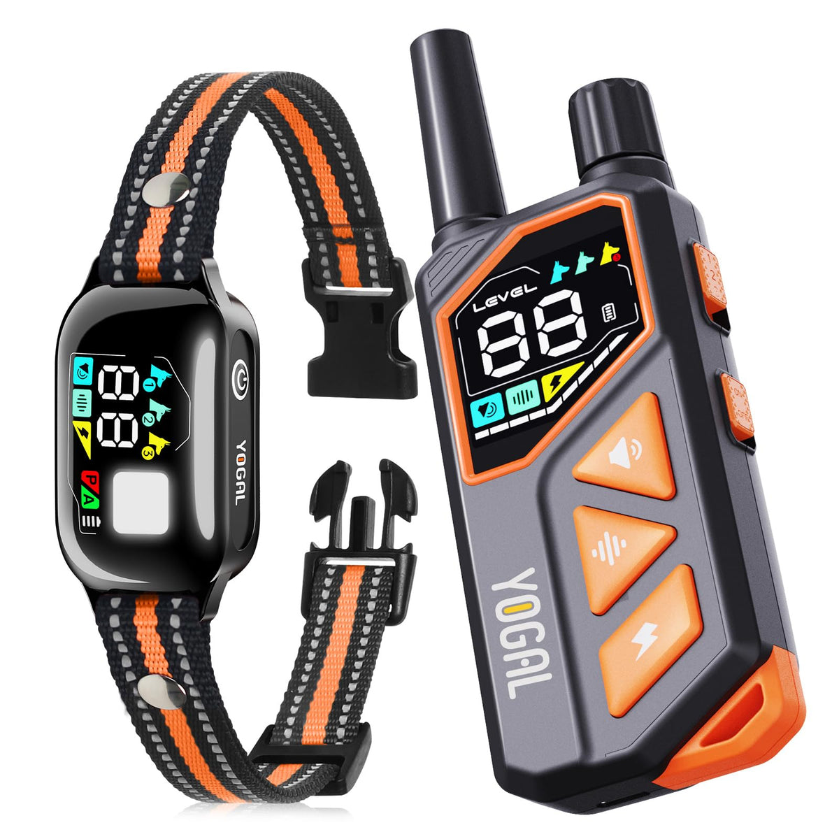YOGAL 2in1-dog-shock-collar close-up shows compact receiver for versatile indoor outdoor training.