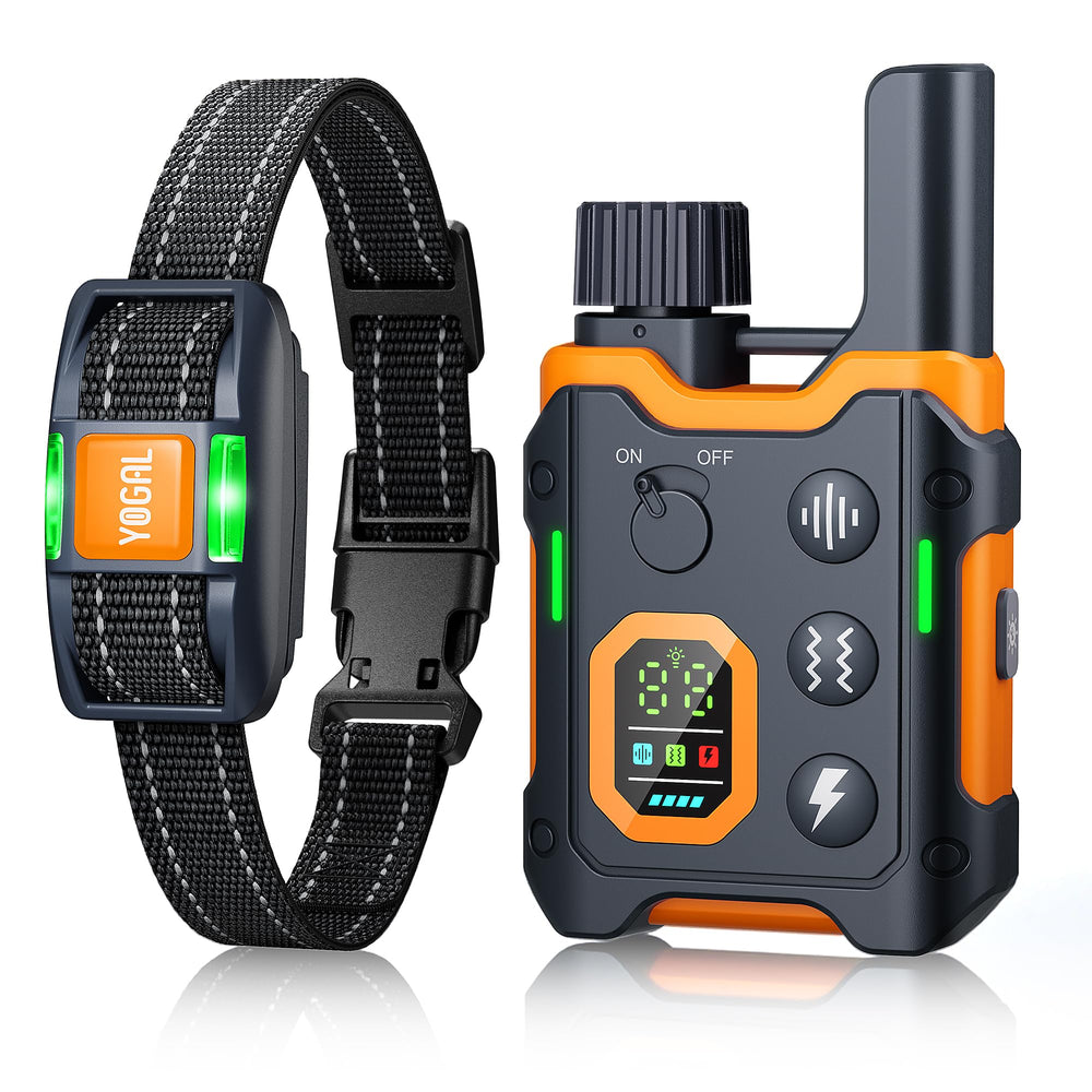 YOGAL dog shock collar with remote setup for easy training sessions