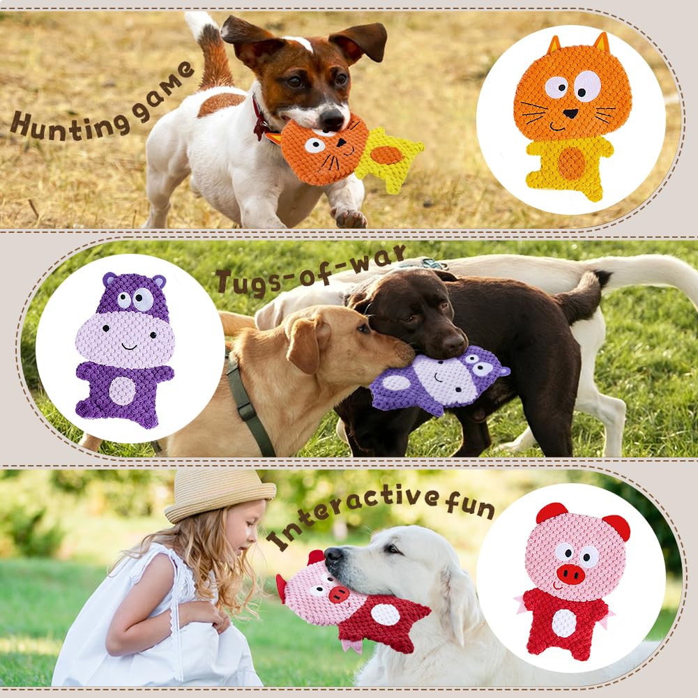 Yohome no-stuffing dog toy squeaker encourages interactive play and solo entertainment.