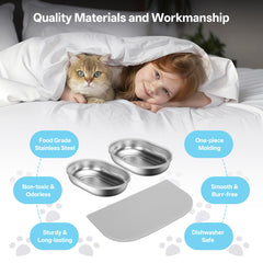 YOIHABV SUS304 bowls ease cleaning, protecting the feeder from daily wear.