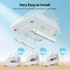 YOIHABV installation process shows easy stand placement and degree adjustment.