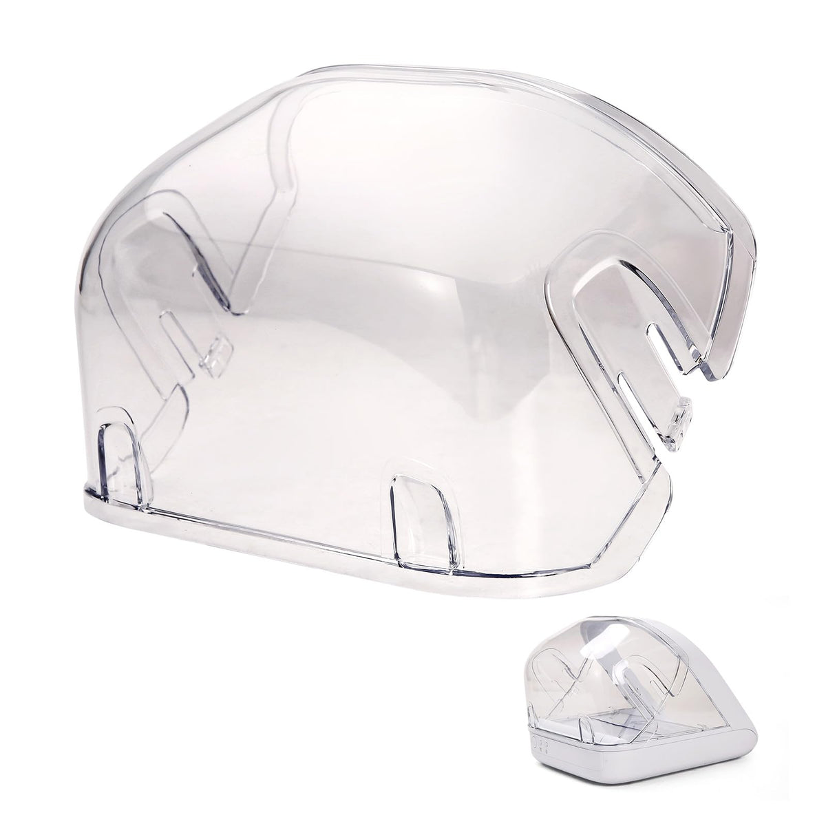 YOIHABV pet feeder rear cover demonstrates compatibility for secure rear access and food protection.