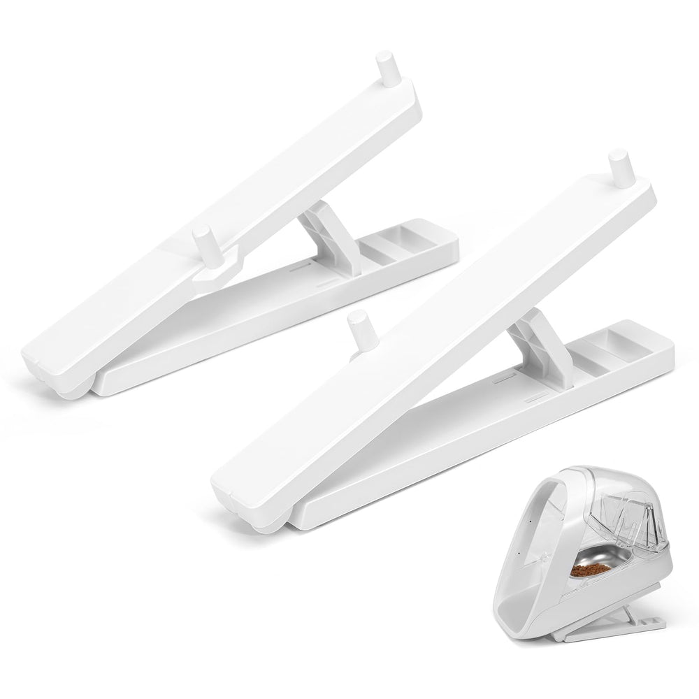 YOIHABV raised cat feeder stand setup showing ergonomic height for easy reach.