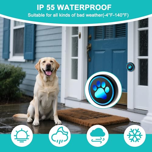 Yoiilifee dog doorbell 60 melodies to customize alerts for pets