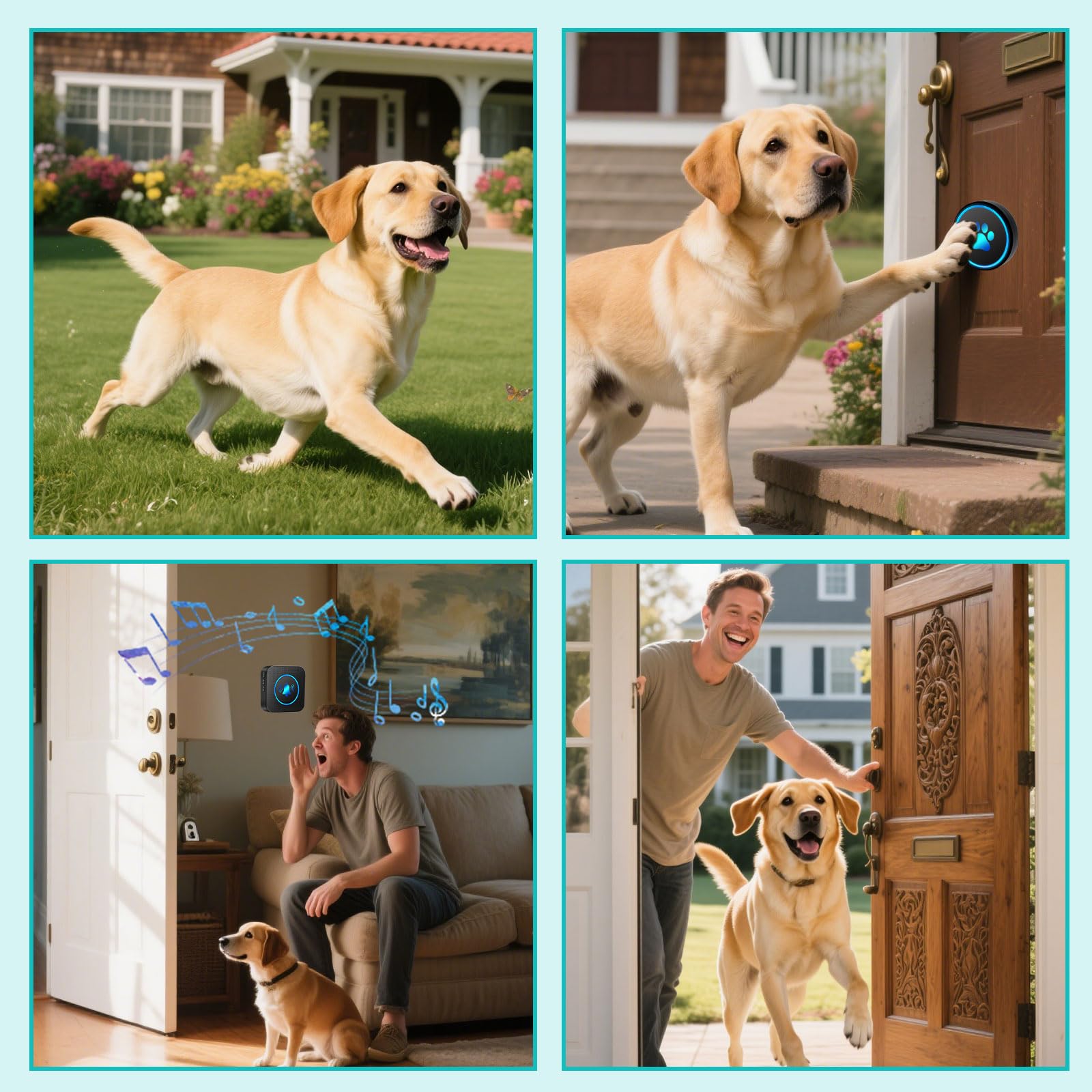 Yoiilifee dog doorbell lightweight button designed for gentle activation