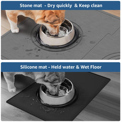 Yolife diatomaceous-earth mat close-up highlights fast absorption and quick drying