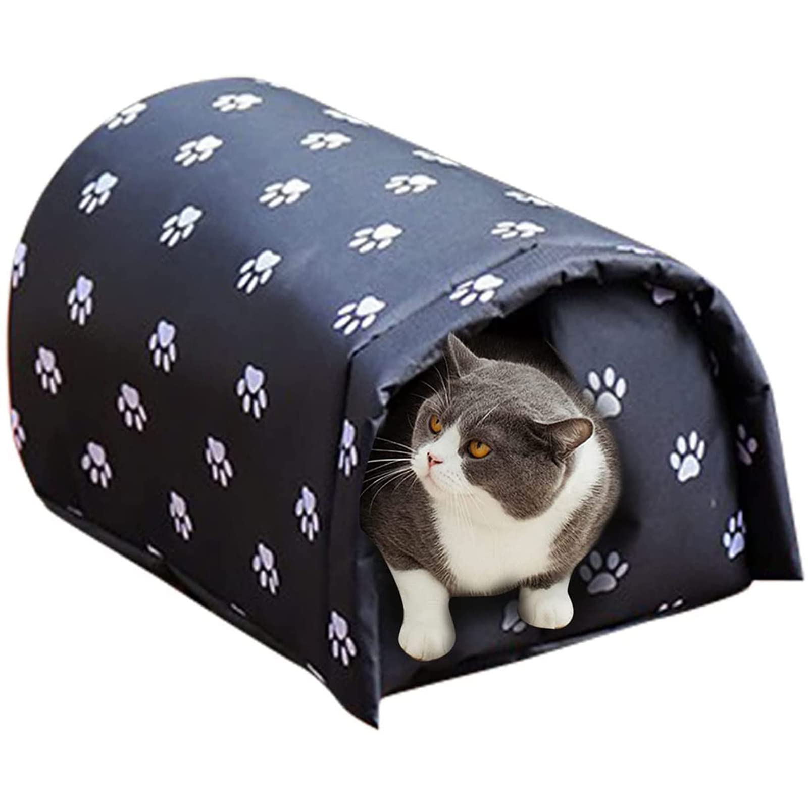 YOMEESOUL outdoor feral cat house folded for easy storage and portability.