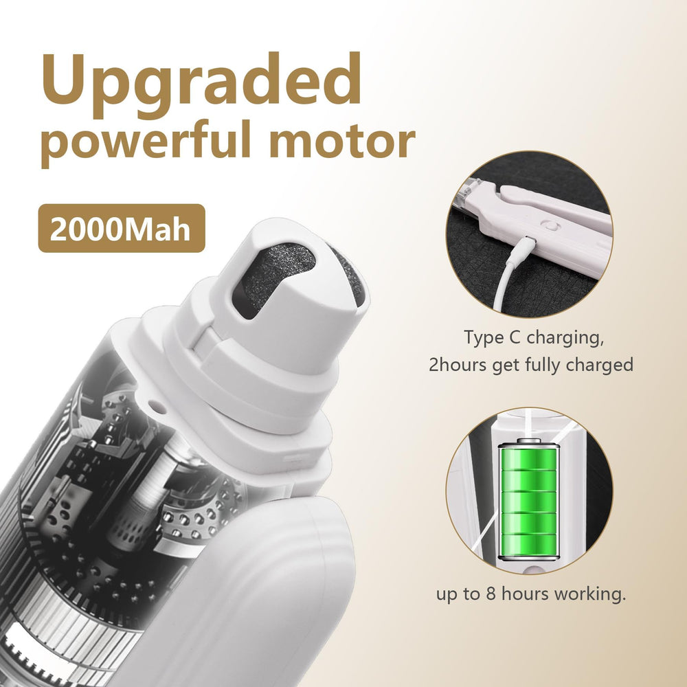 YOMEYOT one grinding port with 3 grooves for all pet sizes.