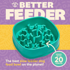 Yomp BetterFeeder puzzle bowl in action during mealtime for mental engagement.