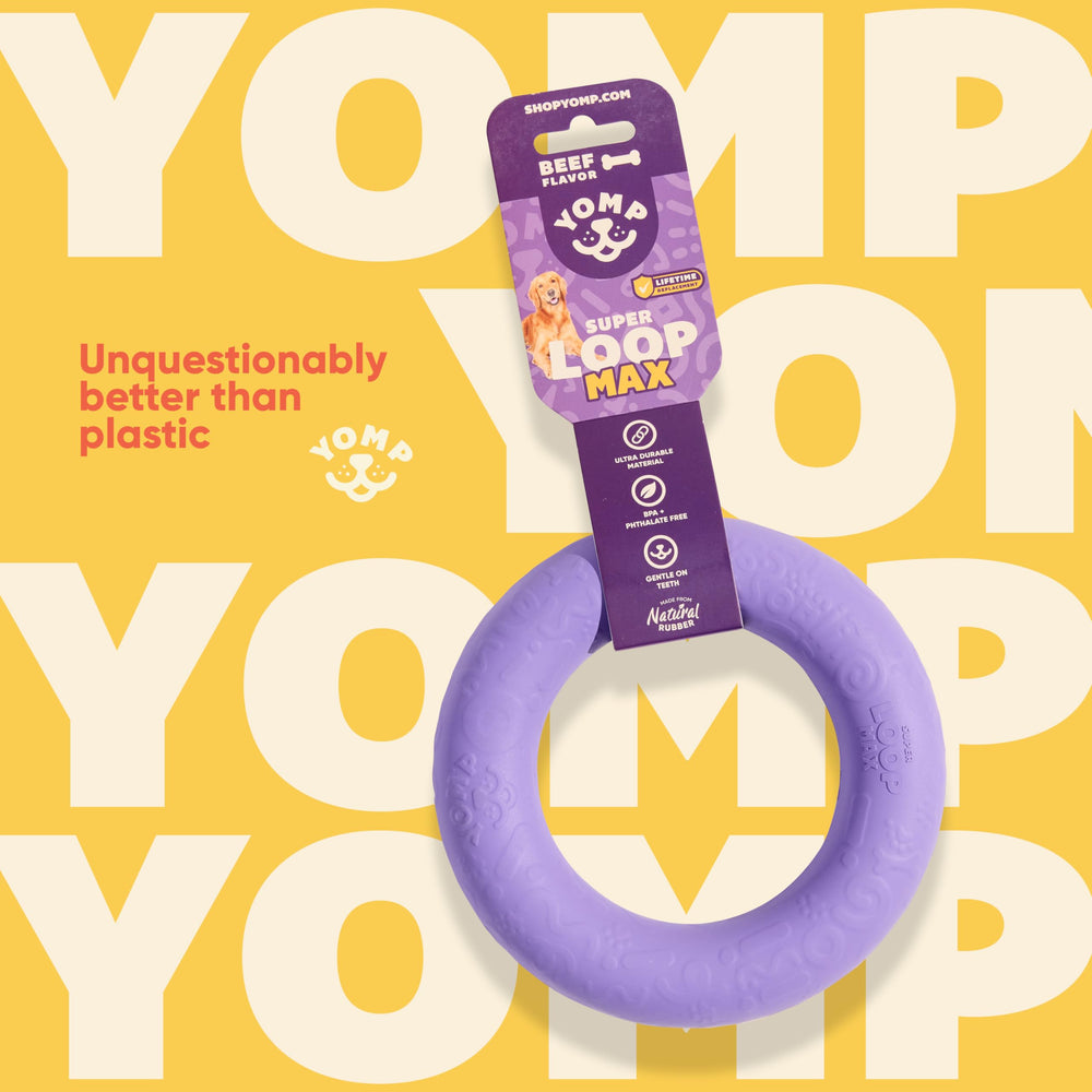 Yomp SuperLoop Max dog chew ring ideal for active dogs of all sizes and breeds.